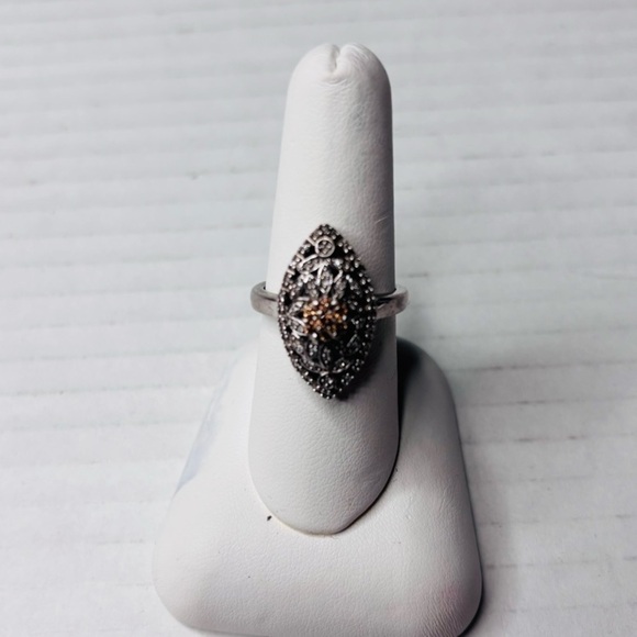AFFINITY DIAMONDS Sterling Silver Filigree 1/3ct Ring Size 7